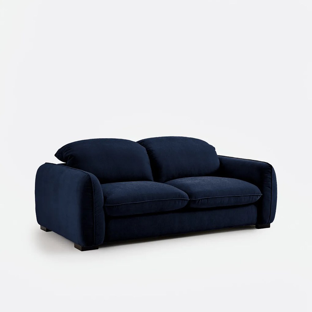 3-zits slaapbank in gemêleerd polyester, met hoofdsteunen, ISLA