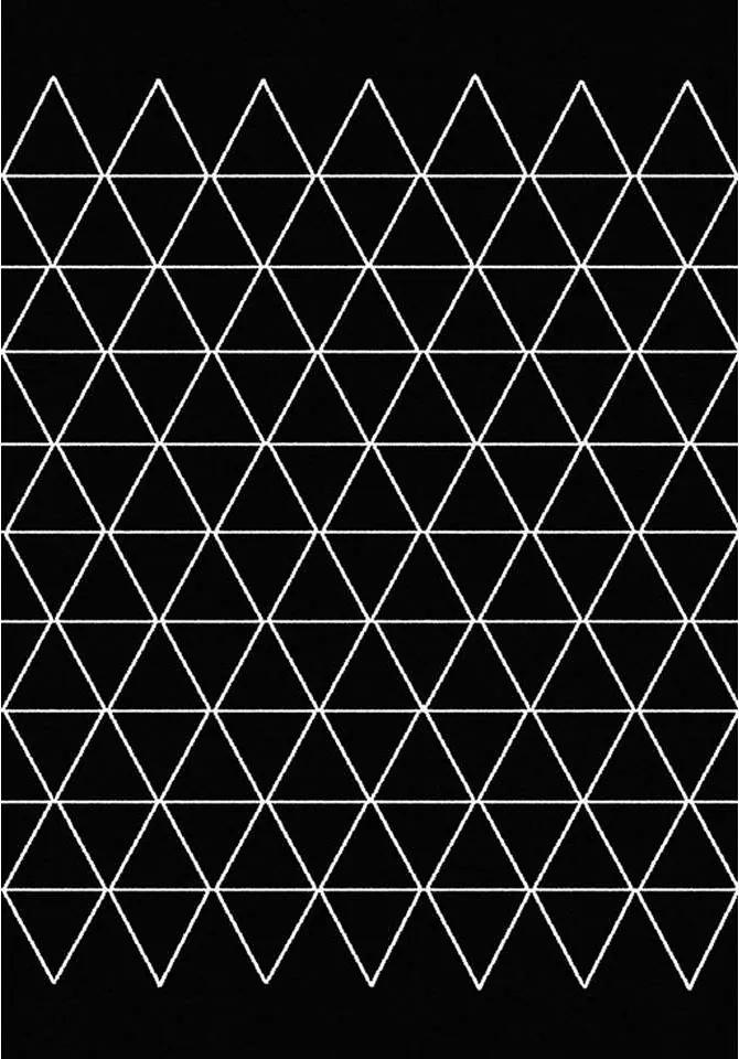 Vloerkleed Morris - zwart - 120x170 cm - Leen Bakker