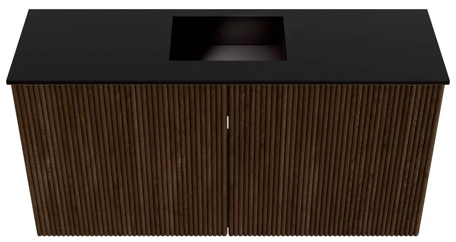 Mondiaz Joya 80cm toiletmeubel walnut met wastafel faye midden 1 kraangat urban