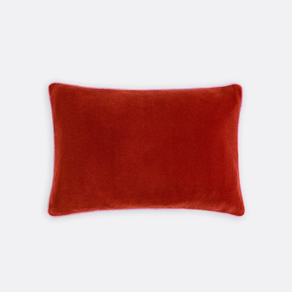 Tweekleurige rechthoekige kussenhoes 60x40 cm, fluweel, GUSALI