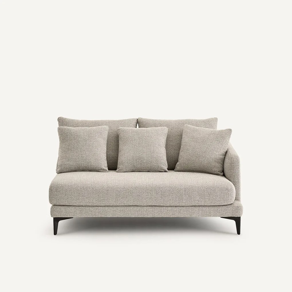 Halve bank, 2-zit, van een gestructureerde stofmengeling, MODERNISTE