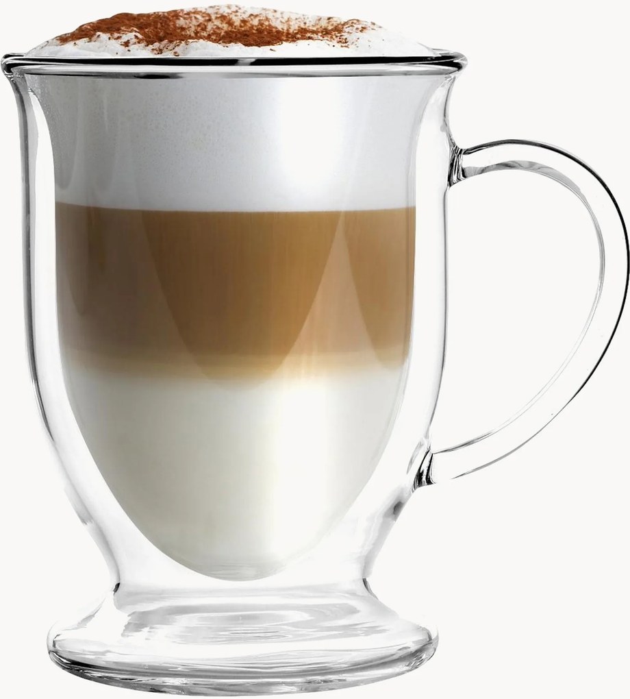 Dubbelwandige latte macchiato glazen Amo, 2-delig
