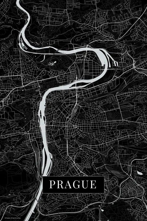 Kaart Prague black