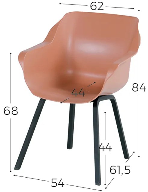 Hartman Sophie Element dining kuipstoel - Italian terra