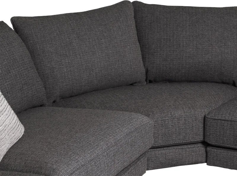 Hoekbank - Samba - links - stof Monet zwart/grijs 95