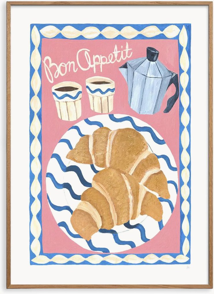 Ingelijste digitale print Bon Appetit