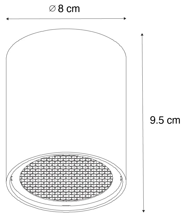 Design opbouwSpot / Opbouwspot / Plafondspot goud GU10 50mm - Tubo Honey Design GU10 cilinder / rond Binnenverlichting Lamp