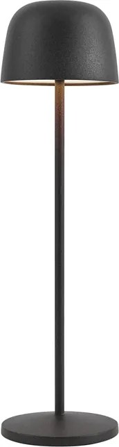 Tafellamp zwart incl. LED oplaadbaar met laadstation IP65 - Raika