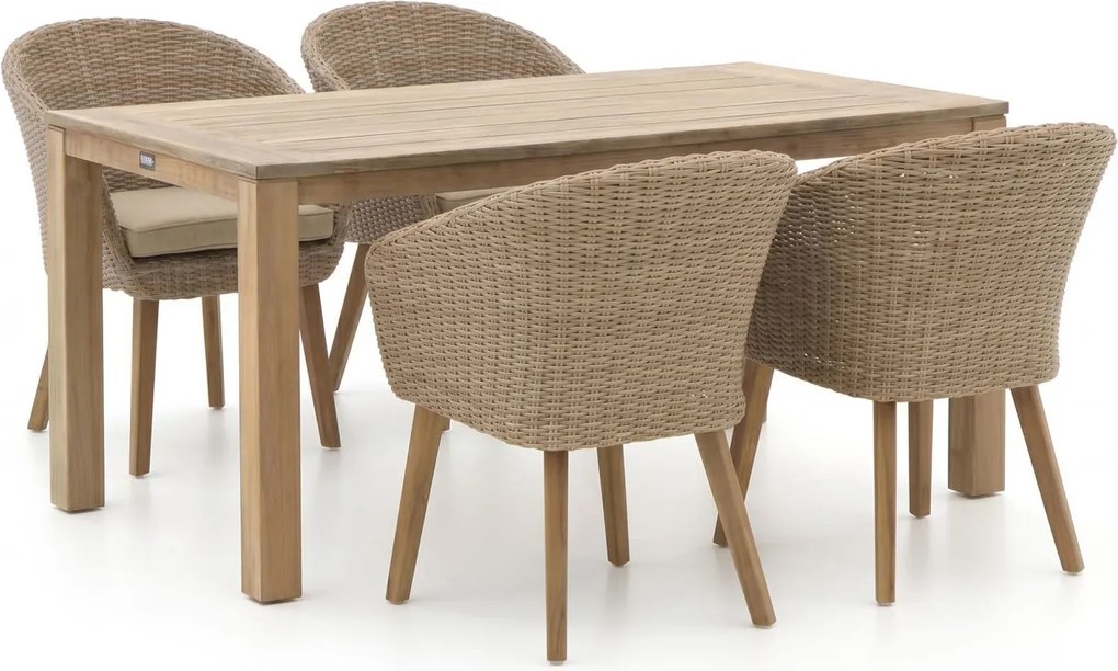 Diningset Intenso | 4 personen | Tuinset teakhout | 5-delig | Kees Smit Tuinmeubelen