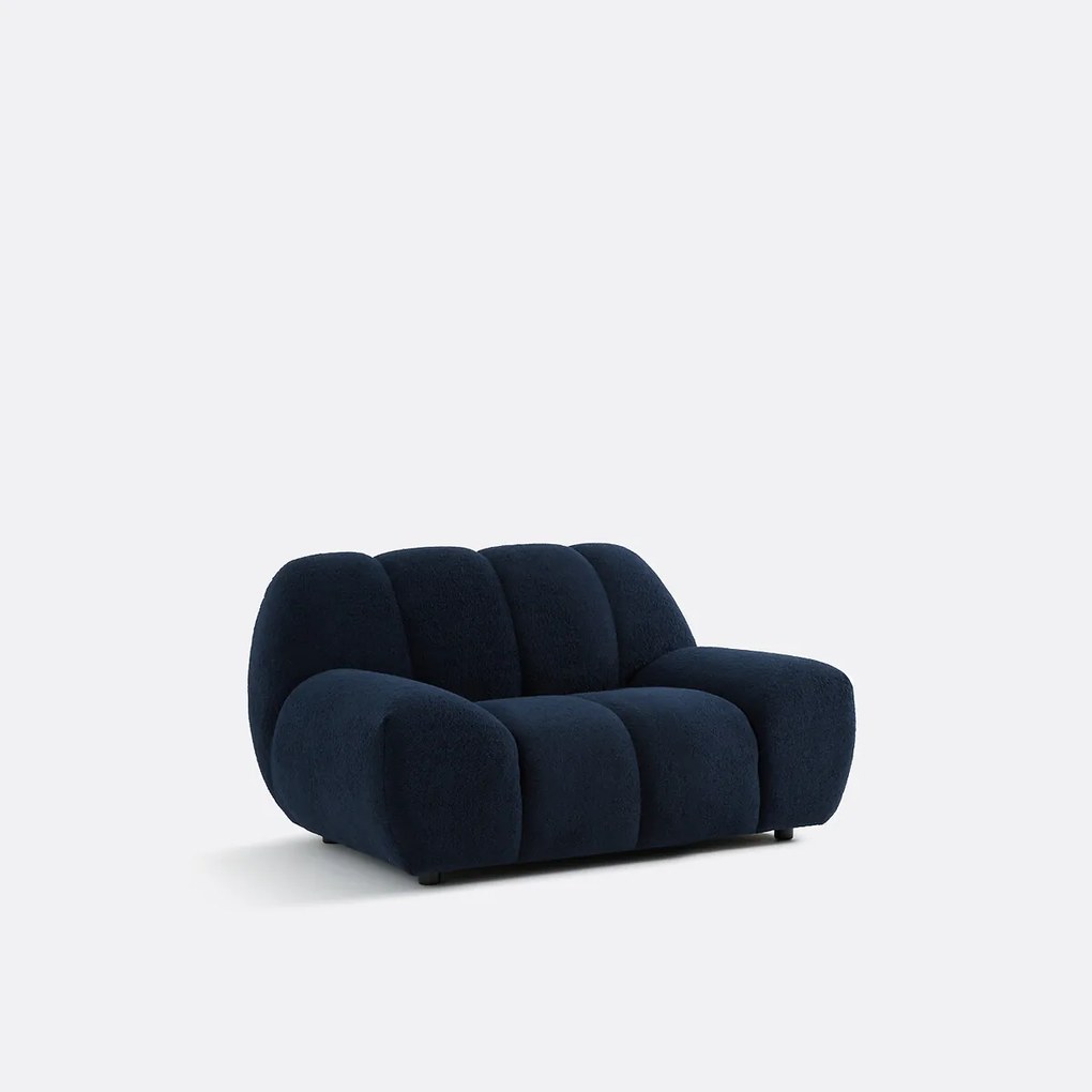XL-fauteuil van dikke bouclé stof Nuria