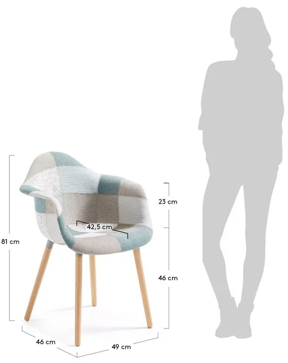 Kave Home Kevya Patchwork Stoel