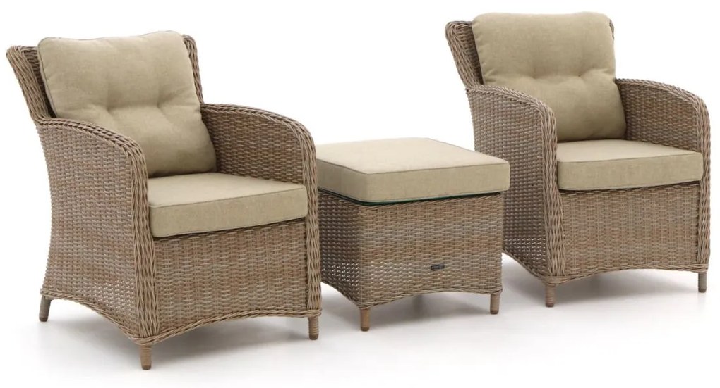 Bistro- en balkonset Intenso  | 2 personen | Tuinset glas | 3-delig | Kees Smit Tuinmeubelen