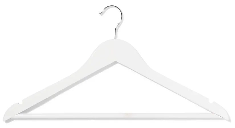 HEMA Kledinghangers Hout Wit - 6 Stuks (wit)