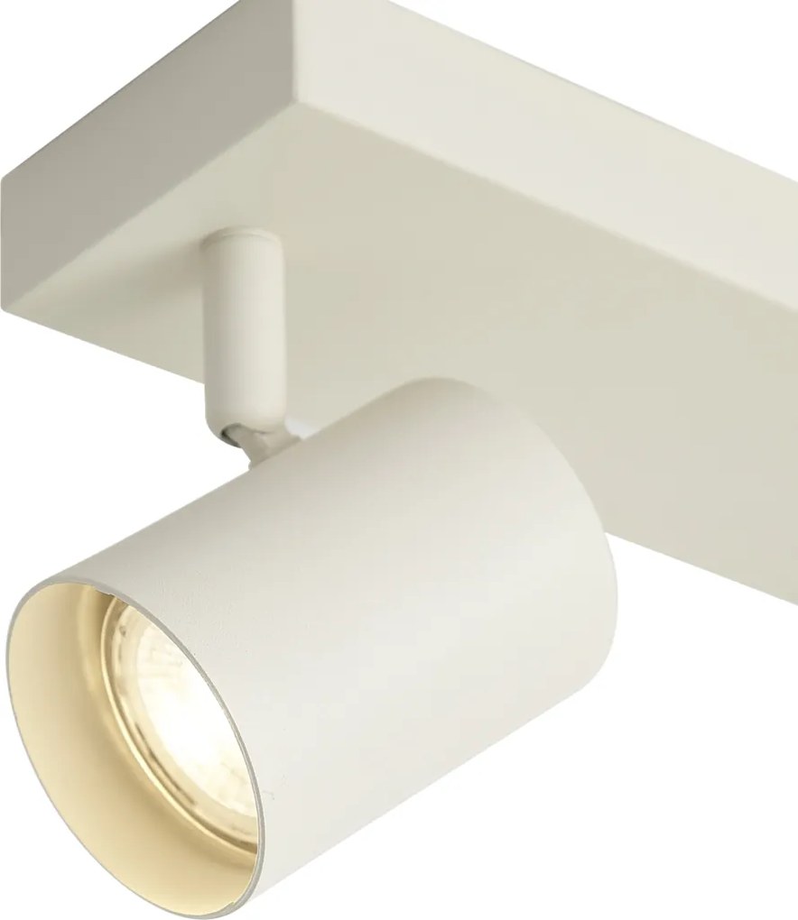 Moderne plafondspot beige 2-lichts kantelbaar - Jeana