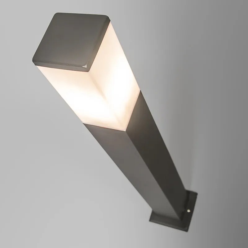 Buitenlamp antraciet 80cm IP44 - Malios met grondpin en kabelmof