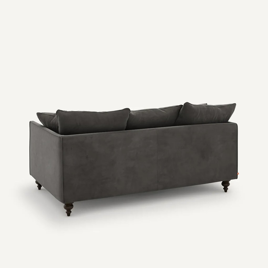 3-zits compacte fluwelen bank, Lazare