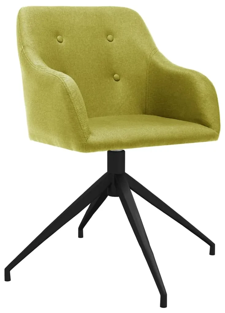 vidaXL Eetkamerstoelen draaibaar 4 st stof groen