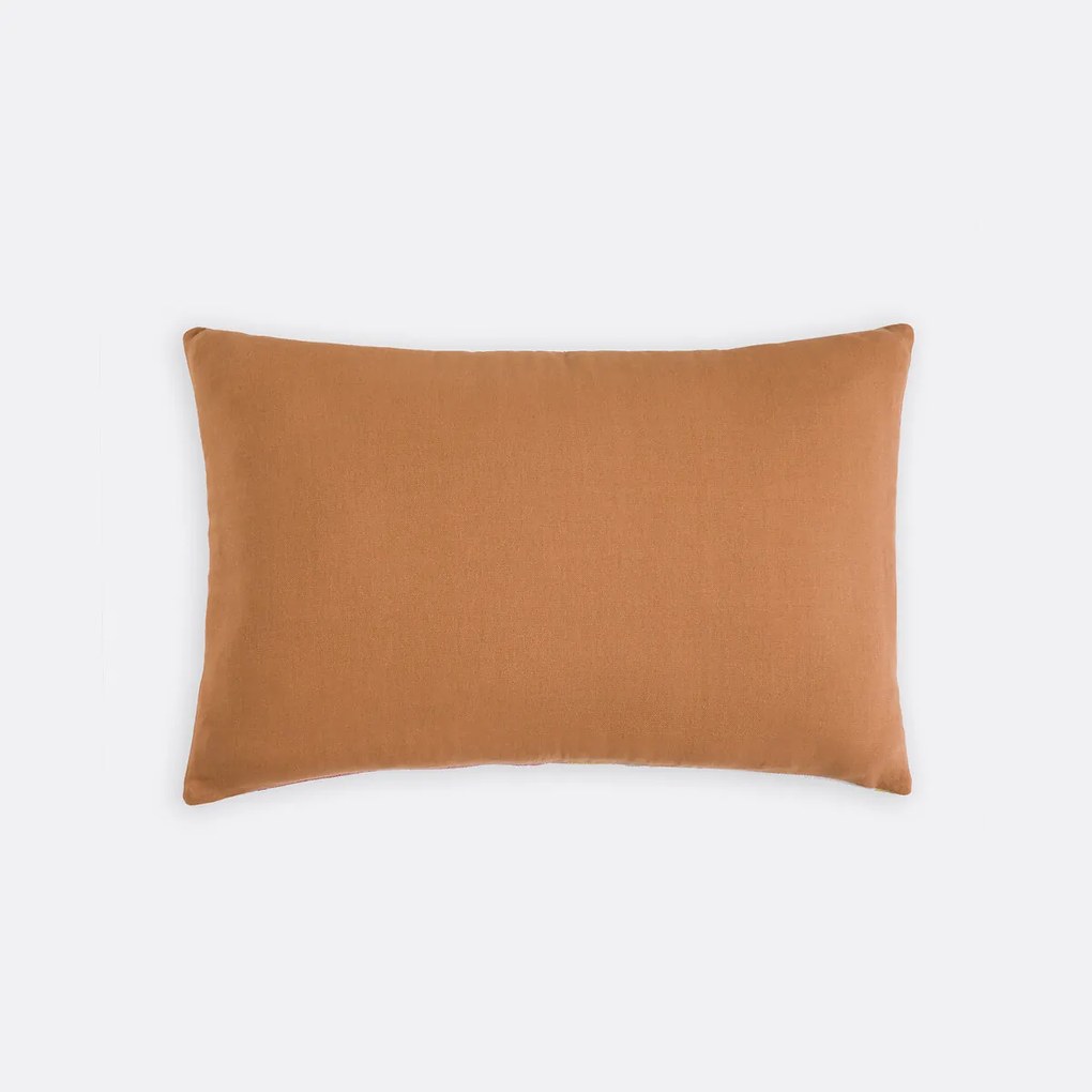 Rechthoekige kussenhoes, geborduurd katoen, geometrisch patroon, DYONIS