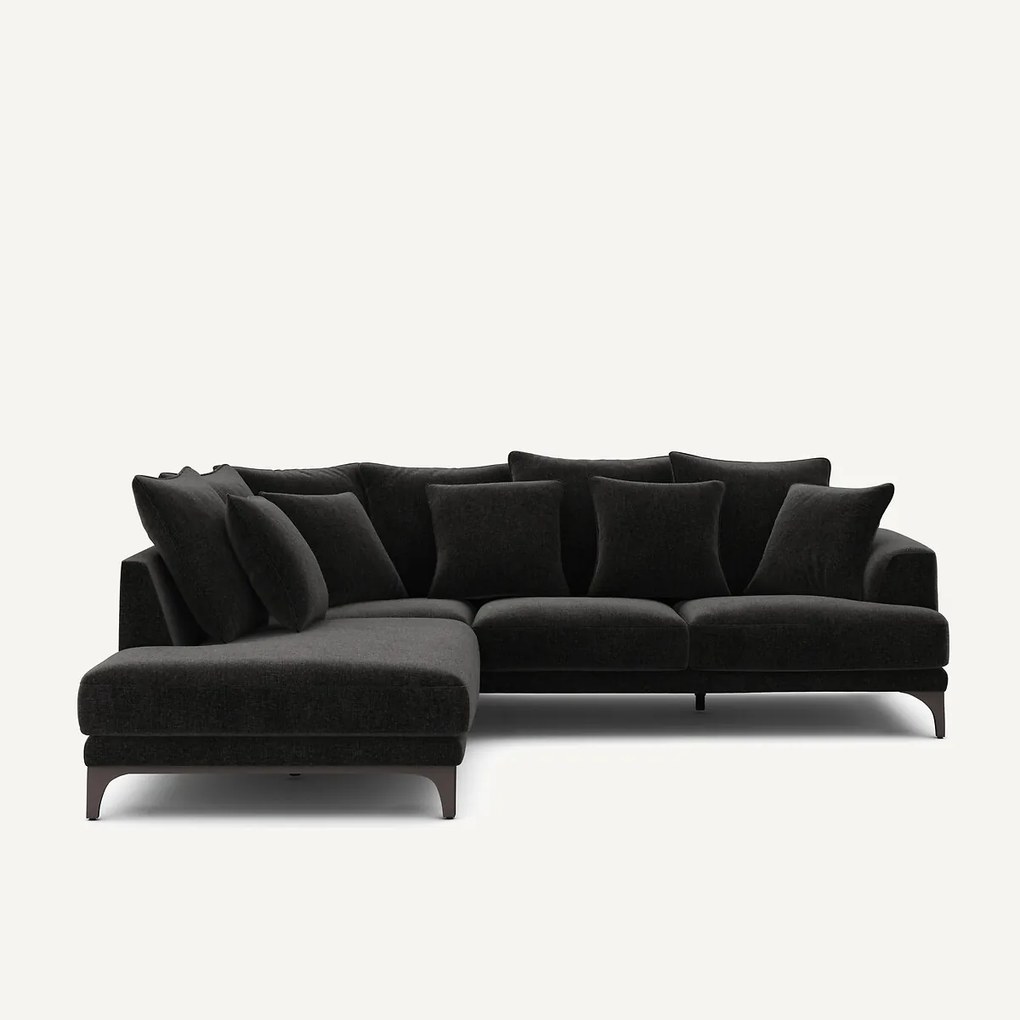 Hoekbank in chenille fluweel, ARMENTO