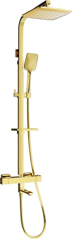 Mexen CQ62 bad-douche set met regendouche en thermostatische kraan, goud - 779106295-50