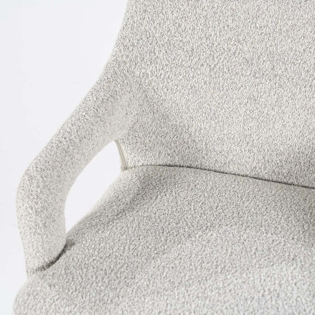 By-Boo Fika Scandinavische Eetkamerstoel Met Armleuning Beige