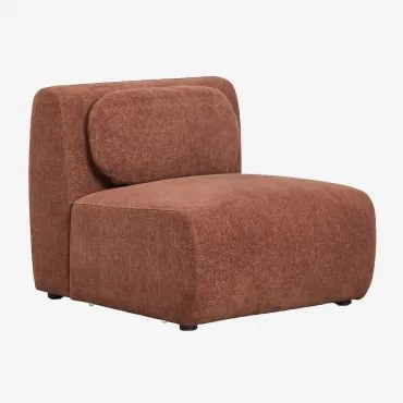 Centrale Module Voor Modulaire Bank In Chenille Coquette Chenille Roestbruin - Sklum