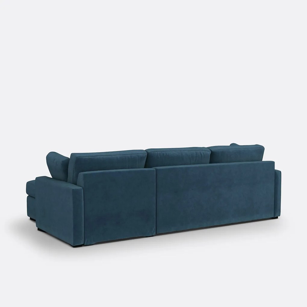 4-zits hoekbank, omvormbaar, fluweel, schuim, TIMOR