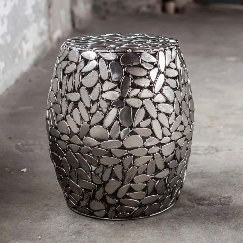 Bijzettafel Van Stalen Stenen - 40 X 40cm.