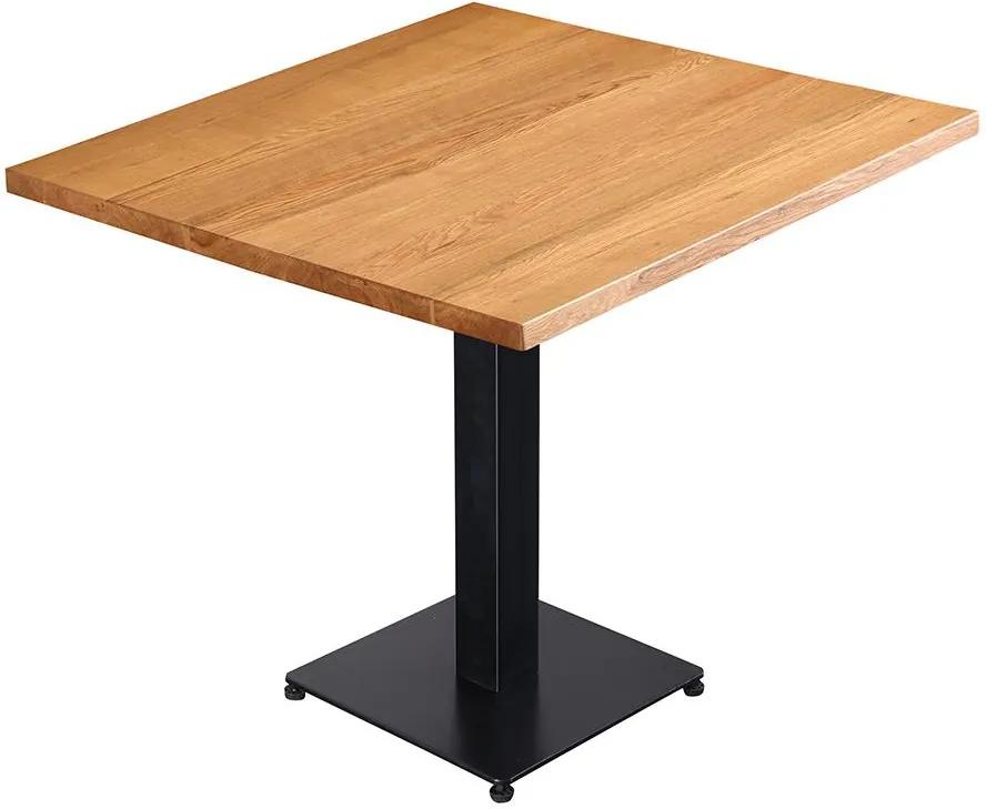 Livin24 | Eettafel Sven lengte 70 cm x breedte 70 cm naturel eettafels eikenhout tafels meubels | NADUVI outlet