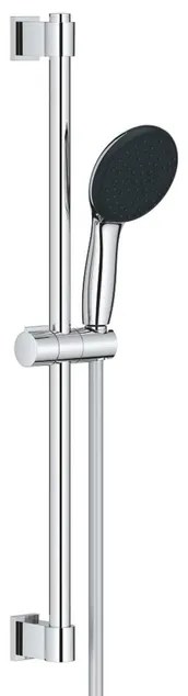 GROHE Vitalio Start 110 Glijstangset - 60cm - ronde handdouche - 2 straalsoorten - gladde doucheslang - chroom 27948001