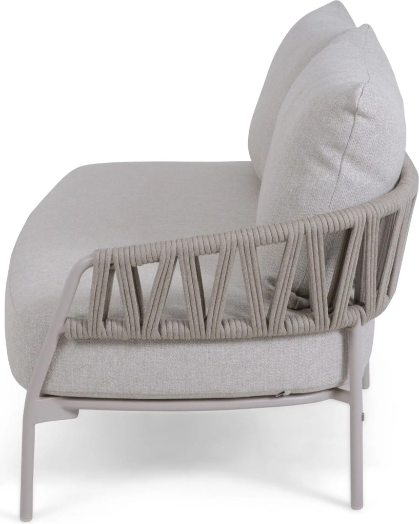 4 Seasons Outdoor Seasons Calma . Seater Bench Left Arm LOFT Aluminium Taupe