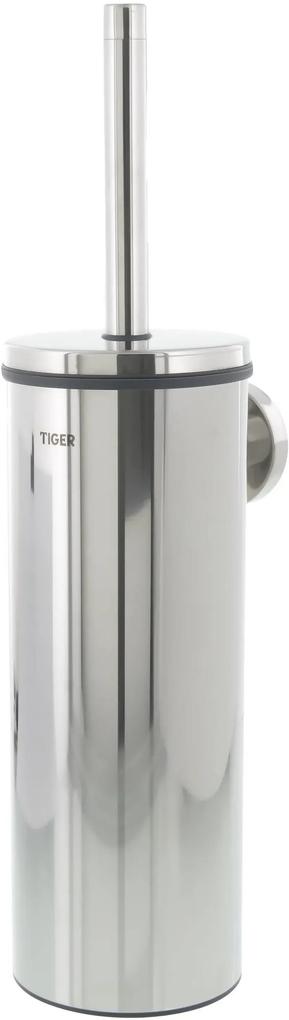 Tiger Boston Toiletborstel Met Houder 9,3x12,6x35,6 cm RVS Gepolijst