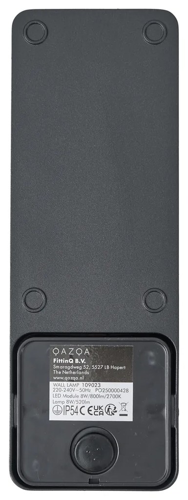 Buiten wandlamp zwart met schemersensor incl. LED - Shift