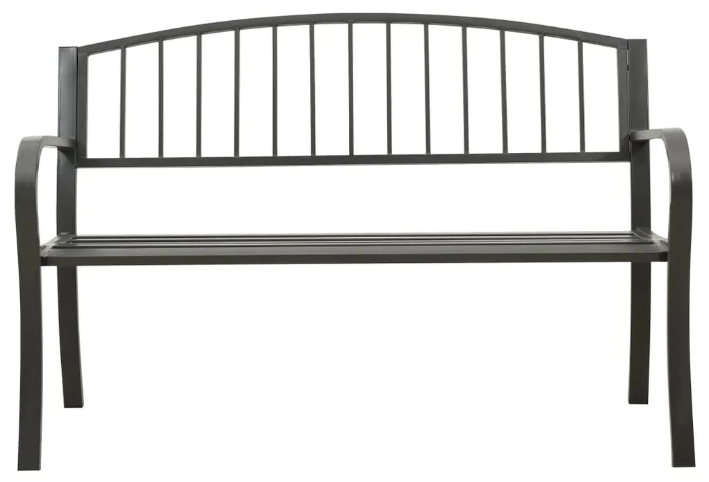 vidaXL Tuinbank 125 cm staal grijs