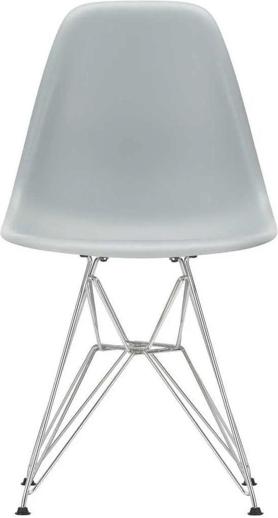 Vitra Eames DSR stoel met verchroomd onderstel Helder grijs