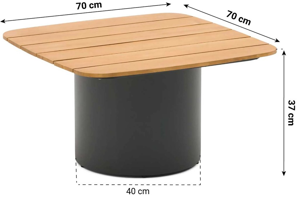 Stoel en Bank Loungeset 5 personen Aluminium/rope Grijs Coco Vinci/Ronda