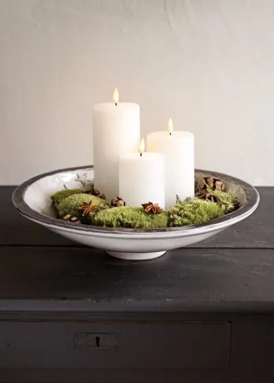 Kunstkaars Led - Wax & Kunststof - Wit - Groot
