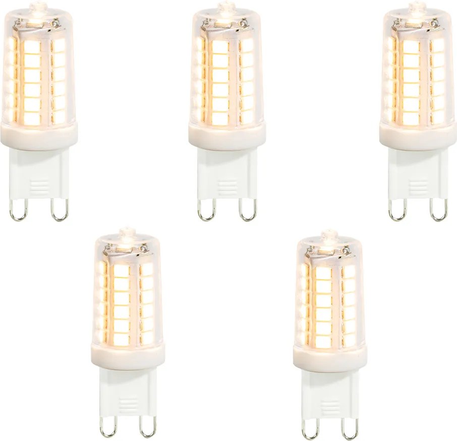 Set van 5 G9 LED lampen helder 3.5W 480 lm 2700K