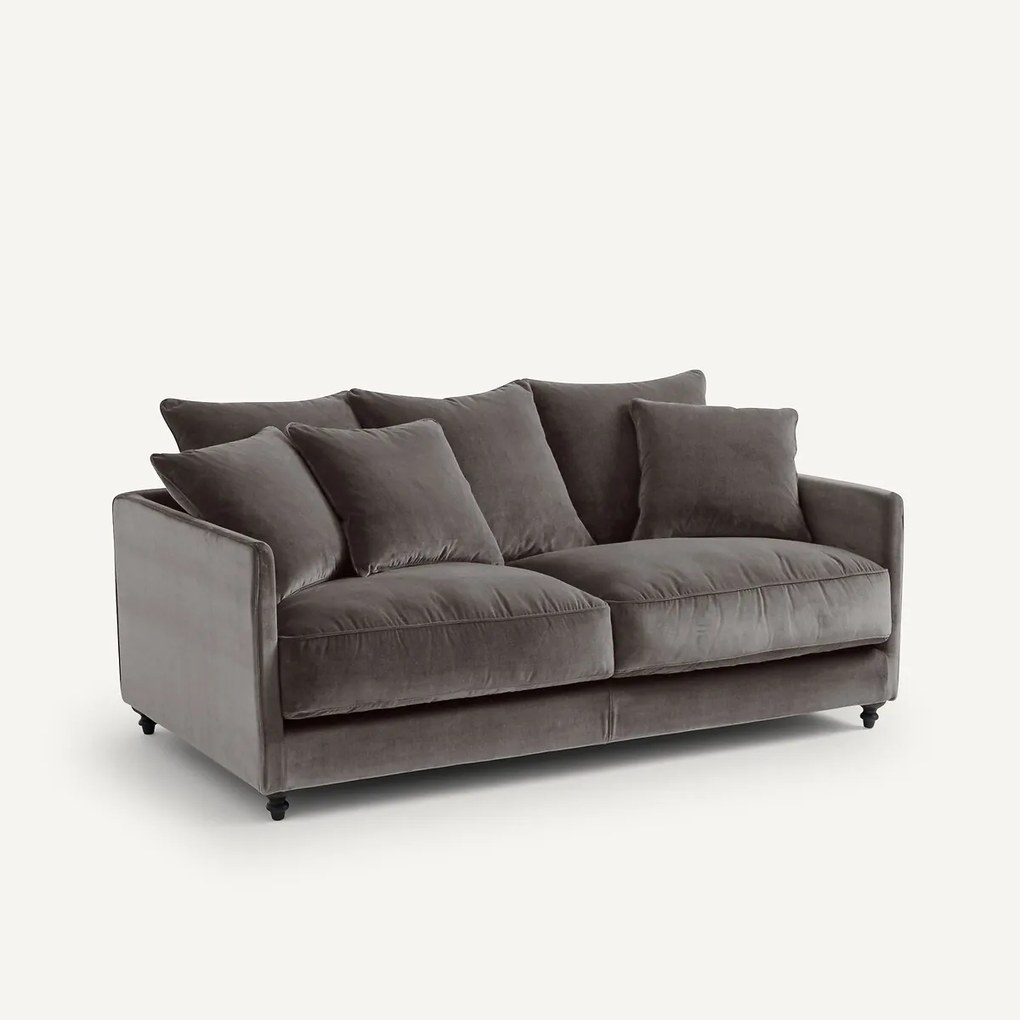 Omvormbare compacte bank. stonewashed fluweel, Lazare