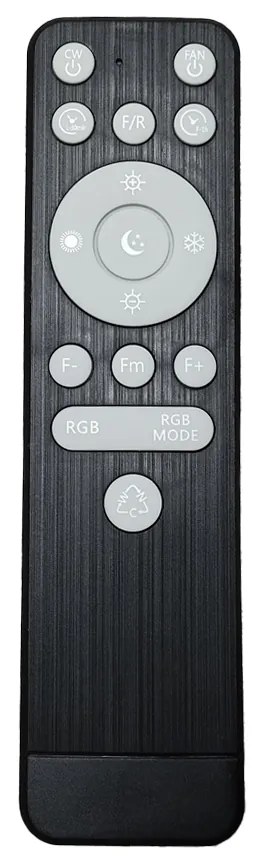 Plafondventilator wit 48.5cm incl. LED dimbaar RGB met afstandsbediening - Clemo