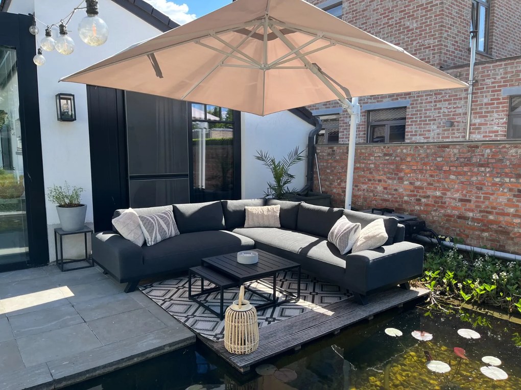 Barcelona/Royalty Sunbrella loungeset - Sooty - 4-delig