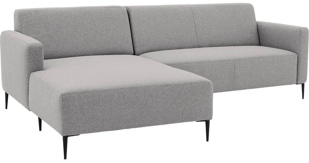 Goossens  Key West lichtgrijs, stof, 2-zits, modern design