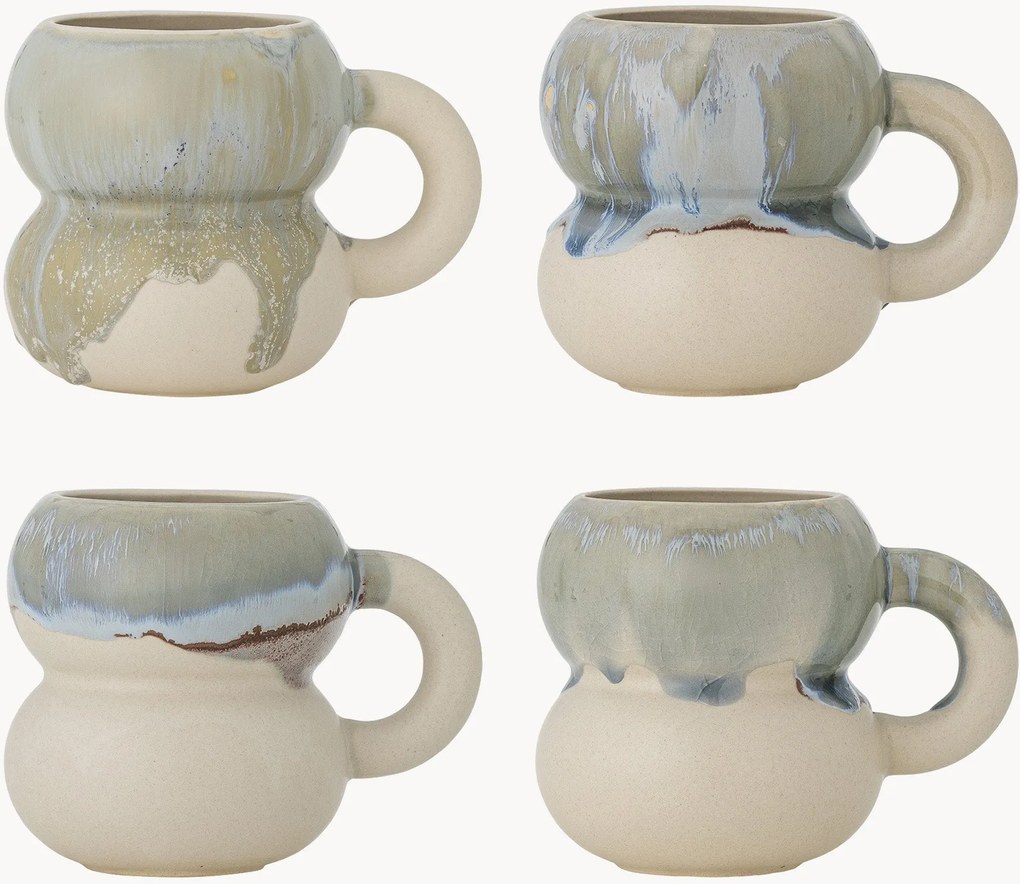Mokken Luna van keramiek, 4-delig