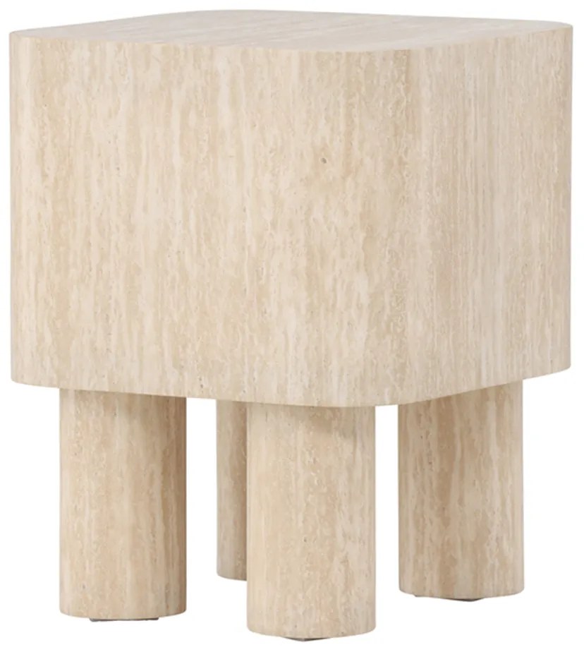 Stijlvolle Bijzettafel Beige - 40 X 40cm.
