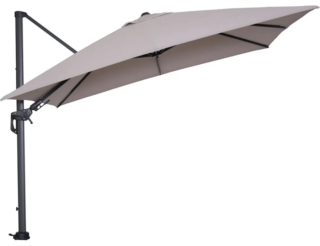 Garden Impressions Hawaii zweefparasol 300x300 cm - frame carbon black - doek zand
