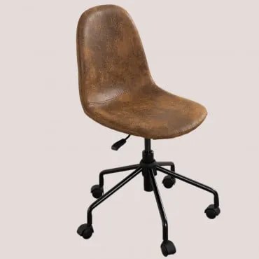 Glamm Bureaustoel Van Kunstleer Koffie Vintage - Sklum