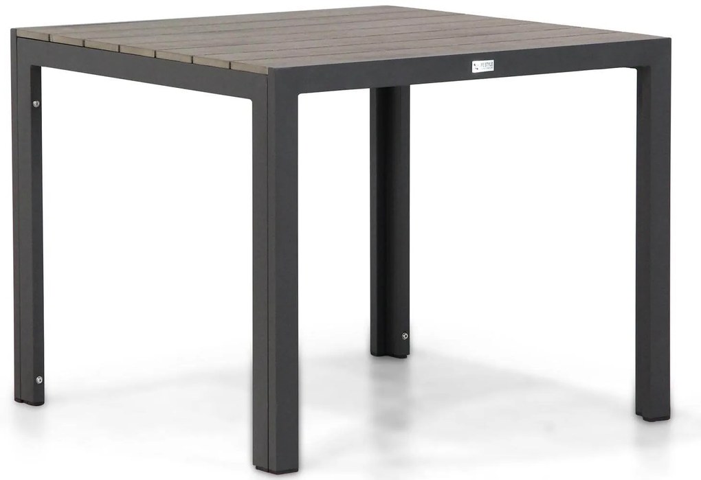 Dining Tuintafel   92 x 92 cm Aluminium/polywood Grijs  Young