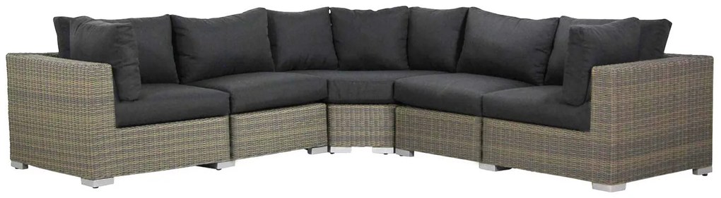 Hoek loungeset 5 personen Wicker Taupe  Garden Collections Toronto