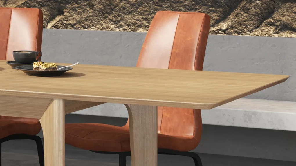 BARI Natuurlijk eiken 180x90 cm (+2 inzetstukken 45 cm) - HOUTEN TAFEL IN JAPANDI STIJL, UITKLAPBARE TAFEL TOT 270 cm!