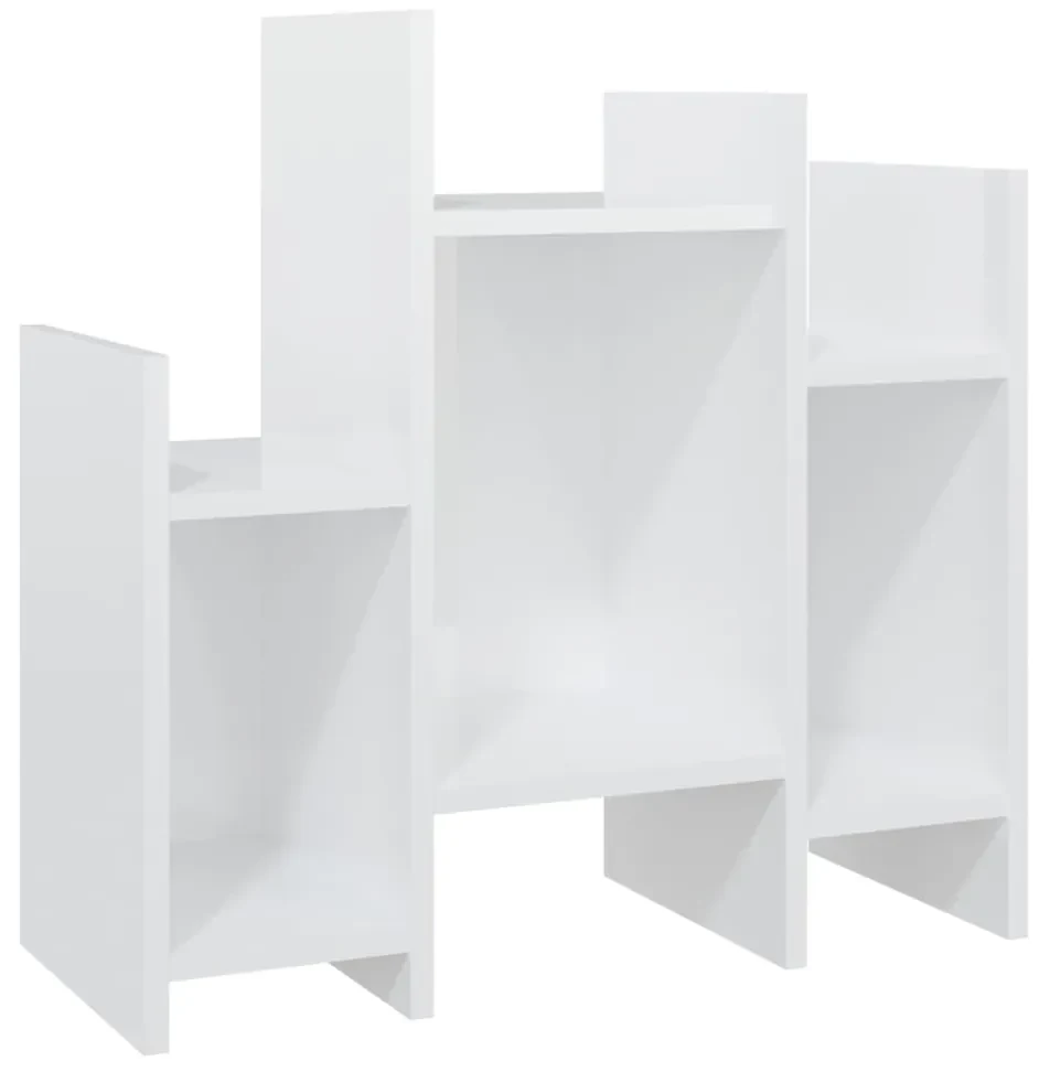 vidaXL Bijzetkast 60x26x60 cm spaanplaat hoogglans wit